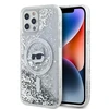 Karl Lagerfeld Liquid Glitter Choupette Head MagSafe Apple iPhone 12 / 12 Pro - dėklas telefonui skaidrus