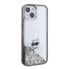 Apple iPhone 15 Karl Lagerfeld Hardcase Liquid Glitter Choupette (KLHCP15SLKCNSK) dėklas telefonui skaidrus