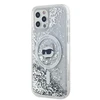 Karl Lagerfeld Liquid Glitter Choupette Head MagSafe Apple iPhone 12 / 12 Pro - dėklas telefonui skaidrus