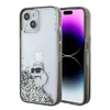 Apple iPhone 15 Karl Lagerfeld Hardcase Liquid Glitter Choupette (KLHCP15SLKCNSK) dėklas telefonui skaidrus