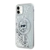 Karl Lagerfeld Liquid Glitter Choupette Head MagSafe Apple iPhone 11 / Xr - dėklas telefonui skaidrus