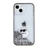 Apple iPhone 15 Karl Lagerfeld Hardcase Liquid Glitter Choupette (KLHCP15SLKCNSK) dėklas telefonui skaidrus
