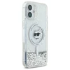 Karl Lagerfeld Liquid Glitter Choupette Head MagSafe Apple iPhone 16 - dėklas telefonui skaidrus