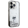 Karl Lagerfeld Liquid Glitter Choupette - dėklas skirtas Apple iPhone 14 Pro Max Transparent