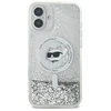 Karl Lagerfeld Liquid Glitter Choupette Head MagSafe Apple iPhone 16 - dėklas telefonui skaidrus