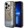 Karl Lagerfeld Liquid Glitter Elong dėklas iPhone 14 Pro Max - juodas