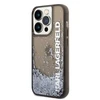 Karl Lagerfeld Liquid Glitter Elong dėklas iPhone 14 Pro Max - juodas
