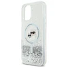 Karl Lagerfeld KLHMP16MLGKCSGH Apple iPhone16 Plus 6.7″ kietas dėklas skaidrus Liquid Glitter Karl&Choupette