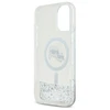 Karl Lagerfeld KLHMP16MLGKCSGH Apple iPhone16 Plus 6.7″ kietas dėklas skaidrus Liquid Glitter Karl&Choupette