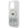 Karl Lagerfeld KLHMP16LLGKISGH Apple iPhone16 Pro 6.3″ kietas dėklas skaidrus Liquid Glitter Karl Head Magsa