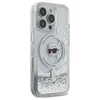 Karl Lagerfeld Liquid Glitter Karl Head MagSafe Apple iPhone 16 Pro - dėklas telefonui skaidrus