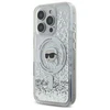 Karl Lagerfeld Liquid Glitter Karl Head MagSafe Apple iPhone 16 Pro - dėklas telefonui skaidrus