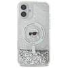 Karl Lagerfeld KLHMP16SLGKISGH Apple iPhone 16 6.1" dėklas telefonui skaidrus Liquid Glitter Karl Head MagSafe