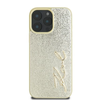 Karl Lagerfeld Metal Signature - dėklas skirtas Apple iPhone 16 Pro auksinis
