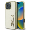 Karl Lagerfeld Metal Signature - dėklas skirtas Apple iPhone 16 Pro auksinis