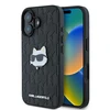 Apple iPhone 16 Karl Lagerfeld Monogram Choupette Head Pin (KLHCP16SPGKLCHPK) dėklas telefonui juodos spalvos