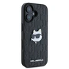 Apple iPhone 16 Karl Lagerfeld Monogram Choupette Head Pin (KLHCP16SPGKLCHPK) dėklas telefonui juodos spalvos