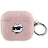 Apple AirPods 3 Karl Lagerfeld Cover Monogram Choupette Head ausinių dėklas rožinės spalvos