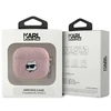 Apple AirPods 3 Karl Lagerfeld Cover Monogram Choupette Head ausinių dėklas rožinės spalvos