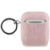 Apple AirPods Karl Lagerfeld Cover Monogram Choupette Head ausinių dėklas rožinės spalvos