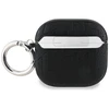 Dėklas Karl Lagerfeld Monogram Karl & Choupette Head AirPods 4 juodos spalvos