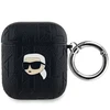 Apple AirPods Karl Lagerfeld Cover Monogram Karl Head ausinių dėklas juodos spalvos