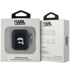 Apple AirPods Karl Lagerfeld Cover Monogram Karl Head ausinių dėklas juodos spalvos