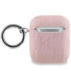 Apple AirPods Karl Lagerfeld Cover Monogram Karl Head ausinių dėklas rožinės spalvos