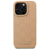 Dėklas Karl Lagerfeld Leather Monogram Metal Logo MagSafe Apple iPhone 16 Pro - rusvai gelsvas