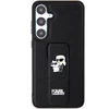 Samsung Galaxy S24 Plus Karl Lagerfeld Dėklas Gripstand Saffiano Karl&amp;Choupette Pins (KLHCS24MGSAKCPK) juodos spalvos