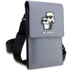 Karl Lagerfeld telefono dėklas phone KLWBSAKCPMG sidabrinis harddėklas Phone Pounch Universal Saffiano K-C NFT