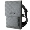 Karl Lagerfeld Saffiano Mongram Plaque - Išmanusis telefonas and accessory bag (Sidabrinis)