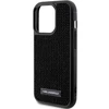 Karl Lagerfeld Rhinestone Logo Metal Plate Apple iPhone 15 Pro Max - dėklas telefonui juodos spalvos