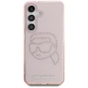 Karl Lagerfeld Rhinestones K. Head Logo Samsung Galaxy S25 dėklas telefonui rožinės spalvos