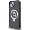 Apple iPhone 15 Plus Karl Lagerfeld dėklas Ring Stand Karl Head MagSafe (KLHMP15MHMRSKHK) juodos spalvos