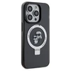 Karl Lagerfeld KLHMP13XHMRSKCK Apple iPhone 13 Pro Max 6.7″ juodos spalvos kietas dėklas Ring Stand Karl&Choupettt