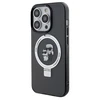 Apple iPhone 14 Pro Karl Lagerfeld dėklas Ring Stand Karl&Choupettte MagSafe (KLHMP14LHMRSKCK) juodos spalvos