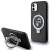 Apple iPhone 11 / XR Karl Lagerfeld dėklas Ring Stand Karl&amp;Choupettte MagSafe (KLHMN61HMRSKCK) juodos spalvos