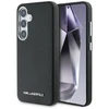 Karl Lagerfeld Saffiano Full Wrapped Elongated Metal Logo MagSafe Samsung Galaxy S25 dėklas telefonui juodos spalvos