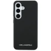 Karl Lagerfeld Saffiano Full Wrapped Elongated Metal Logo MagSafe Samsung Galaxy S25 dėklas telefonui juodos spalvos