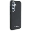 Karl Lagerfeld Saffiano Full Wrapped Elongated Metal Logo MagSafe Samsung Galaxy S25 dėklas telefonui juodos spalvos