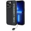 Apple iPhone 15 Pro Max Karl Lagerfeld dėklas Saffiano Rhinestones & Charm (KLHCP15XPSAKDGCK) juodos spalvos