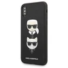 Karl Lagerfeld dėklas, skirtas iPhone X / XS KLHCPXSAKICKCBK juodos spalvos kietas dėklas , skirtas Saffiano Karl-Choupette Head