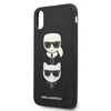 Apple iPhone XS Max Karl Lagerfeld dėklas Saffiano Ikonik Karl&amp;Choupette Head (KLHCI65SAKICKCBK) juodos spalvos