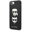Apple iPhone 7+ / 8+ Karl Lagerfeld dėklas Saffiano Ikonik Karl&amp;Choupette Head (KLHCI8LSAKICKCBK) juodos spalvos