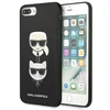 Apple iPhone 7+ / 8+ Karl Lagerfeld dėklas Saffiano Ikonik Karl&amp;Choupette Head (KLHCI8LSAKICKCBK) juodos spalvos