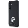 Samsung Galaxy A35 5G Karl Lagerfeld dėklas Saffiano Karl&Choupette Pin (KLHCSA35SAKCNPK) juodos spalvos