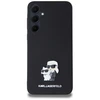 Samsung Galaxy A35 5G Karl Lagerfeld dėklas Saffiano Karl&Choupette Pin (KLHCSA35SAKCNPK) juodos spalvos
