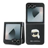 Karl Lagerfeld PU Saffiano Monogram Karl Head Samsung Galaxy Z Flip6 dėklas telefonui juodos spalvos