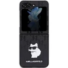 Samsung Galaxy Z Flip 5 Karl Lagerfeld Dėklas Saffiano Monogram Choupette Pin (KLHCZF5SAPCHNPK) juodos spalvos